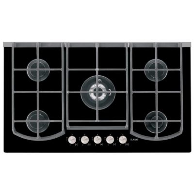 AEG HG995440NB 90cm Gas On Glass 5 Burner Gas Hob in Black AEG HG995440NB 90cm Gas On Glass 5 Burner Gas Hob in Black